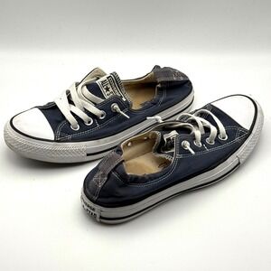 Converse Chuck Taylor All Star Shoreline Navy Blue Slip On Sneakers Womens 8